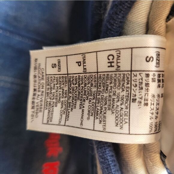 Vintage 90'S  Magic Kingdom Varsity Denim Bomber Jacket SIze S  Mickey Mouse - Picture 10 of 13